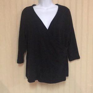 New York and Company Black 3/4 length sleeve shirt